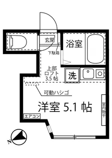 ユナイト渡田ジョン・ウェブスター【2階】の間取り