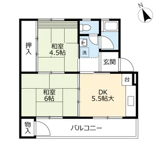 UR徳力【4階】の間取り