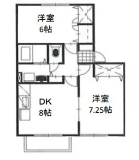 ファミーユ竹原 F【2階】の間取り