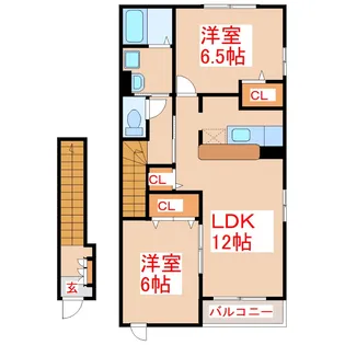 プラシード I【1階】の間取り