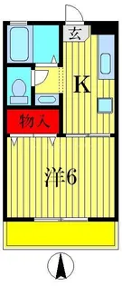 ドミール北小岩【2階】の間取り
