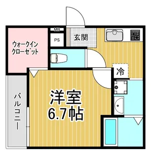 フジパレス甲東園2番館【1階】の間取り