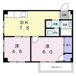 ハイツ本町A【2階】の間取り