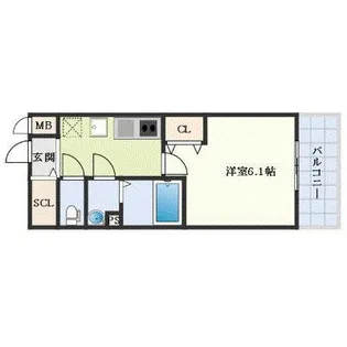 VITA弁天町【10階】の間取り