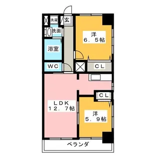 パテオはなの木【2階】の間取り