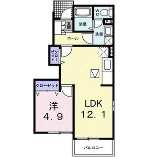 ヴィアーレII【1階】の間取り