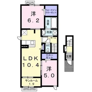 アンジュ・エール II【2階】の間取り