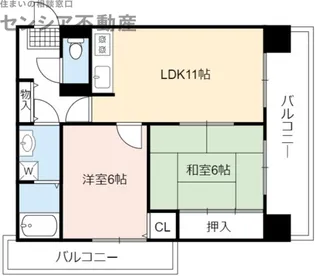 ロイヤルラフィーネ【6階】の間取り