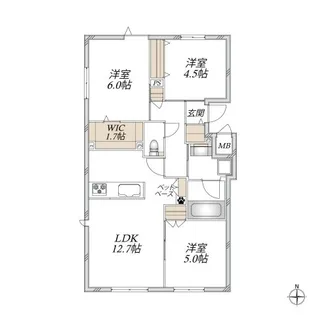 Maison de la grue【1階】の間取り