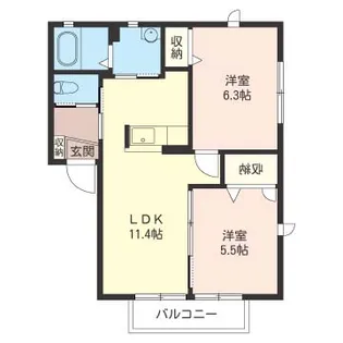 シャーメゾンライフ【2階】の間取り