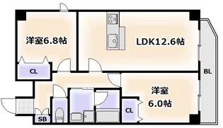 BADGE大道【4階】の間取り