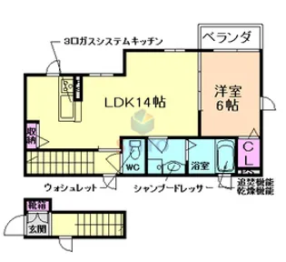 ルーエ北条【2階】の間取り