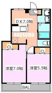 山一鹿浜マンション【1階】の間取り