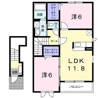 キングダムB【2階】の間取り