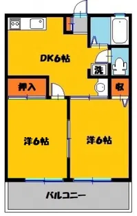 フィオーレ若松原 B【2階】の間取り