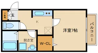 グローリーコート【1階】の間取り