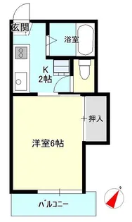 コーポコスモス I【2階】の間取り