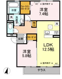 セゾンI【1階】の間取り