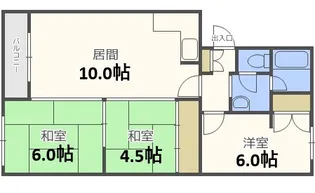 ハイツ石川A【3階】の間取り