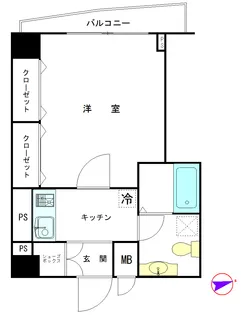 エクセリア早稲田II【13階】の間取り