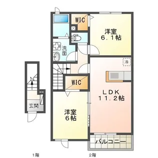 ベル ヴィラージュ B【2階】の間取り