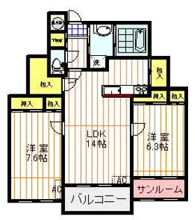 F.West BLD【2階】の間取り