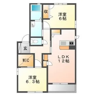 広島県呉市吉浦中町3【アパート】の間取り