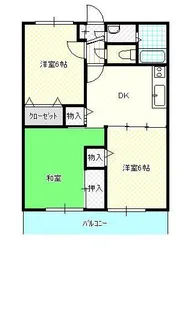 サンシティー勝間A棟【3階】の間取り