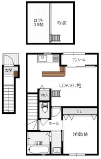 ヒルズKAITO【2階】の間取り