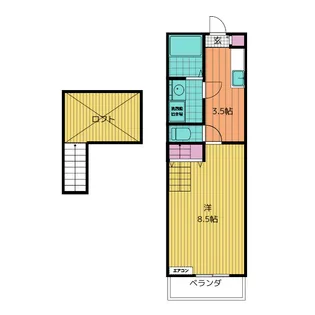ハウスフォーB【2階】の間取り