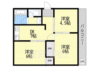 マンション西田【3階】の間取り