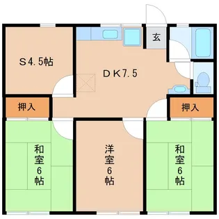 グランメゾン岡芹【1階】の間取り