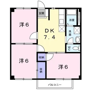茨城県行方市玉造甲【アパート】の間取り