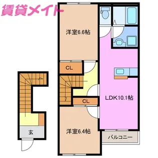甫II【2階】の間取り