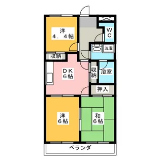 パークハイツII【1階】の間取り