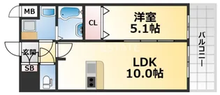 プレサンス兵庫ヴィアーレ【6階】の間取り