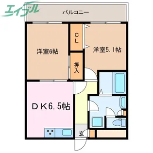 中央マンション松阪【2階】の間取り