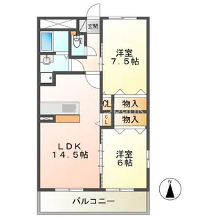 Green Hill 小城【2階】の間取り
