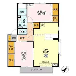 プラセール B【2階】の間取り