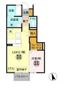 シェリール蔵前B【1階】の間取り