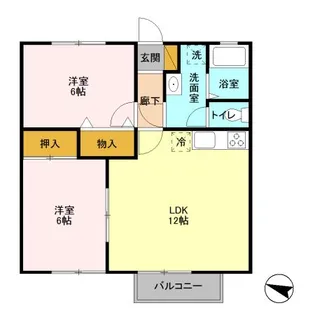 埼玉県さいたま市見沼区大字東門前【アパート】の間取り