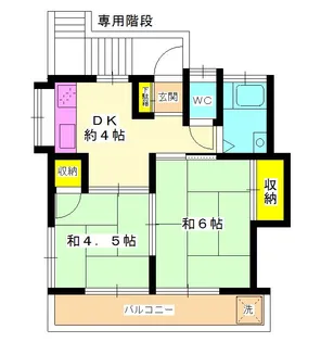 東京都練馬区向山4【アパート】の間取り