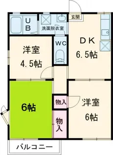 ラベンダーハイツB【1階】の間取り