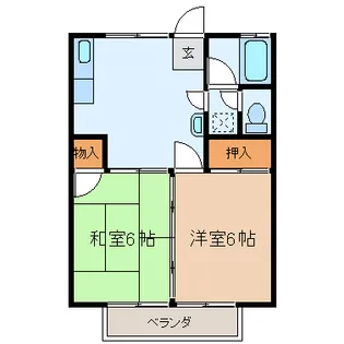 出居ハイツ【2階】の間取り