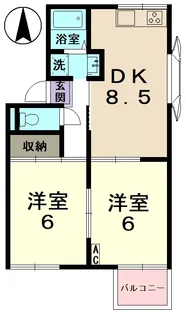 シャンポール喜多【1階】の間取り