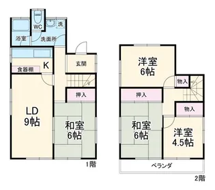 千葉県松戸市五香南2【一戸建】の間取り