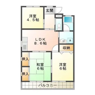 グリーンハイツ・リラ【3階】の間取り