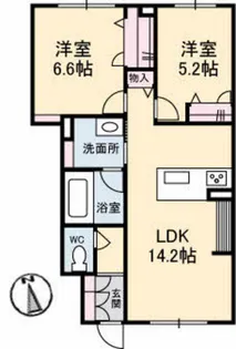 アトレガーデン A【1階】の間取り