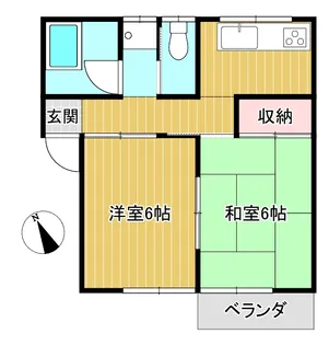 長野県東御市田中【アパート】の間取り