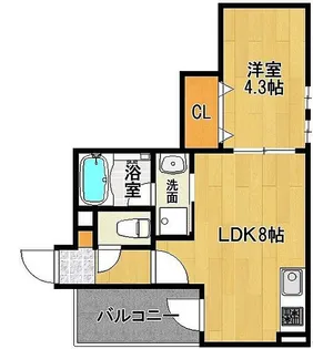 福岡県久留米市津福本町【アパート】の間取り